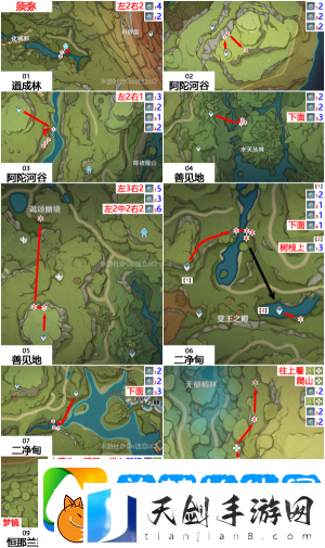 原神劫波莲采集路线推荐