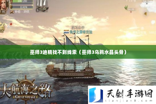 巫师3迪精找不到线索 深入了解游戏内的宠物和召唤兽系统