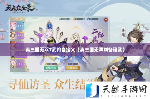 真三国无双7武将自定义 如何优化游戏设置提高流畅度？