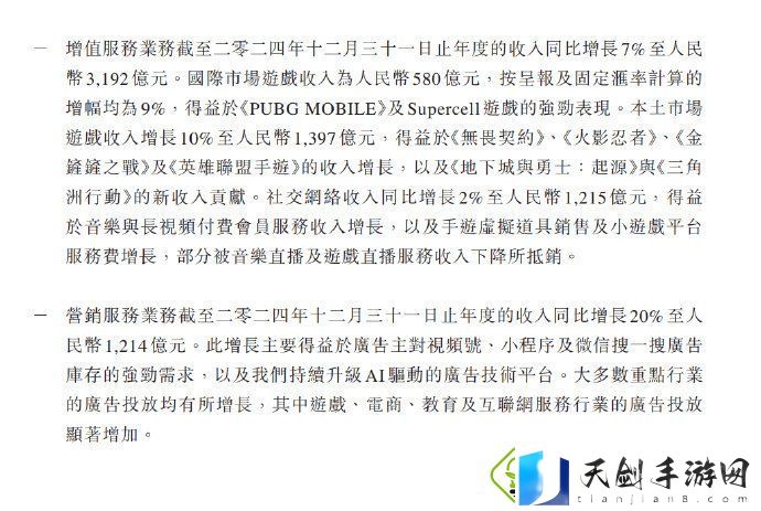 腾讯发布2024年度财报