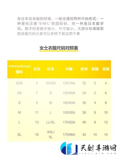 详细解析欧洲尺码与日本尺码转换指南-网友表示受益匪浅