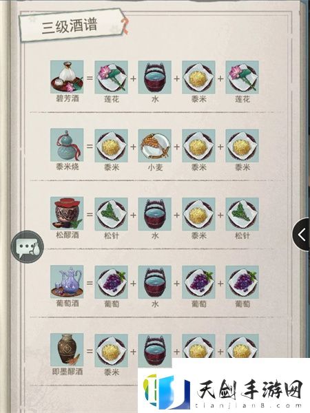 江湖悠悠酿酒配方分享
