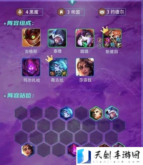 云顶之弈帝国约法阵容配置方法
