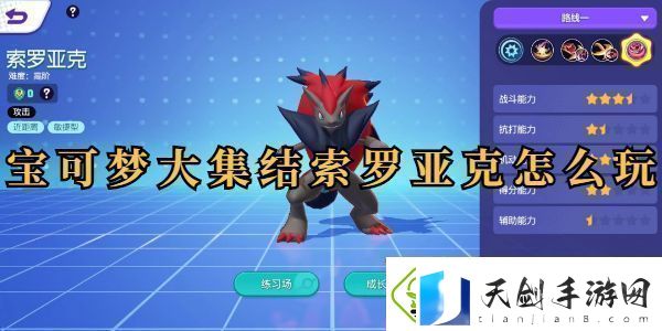 宝可梦大集结索罗亚克玩法攻略