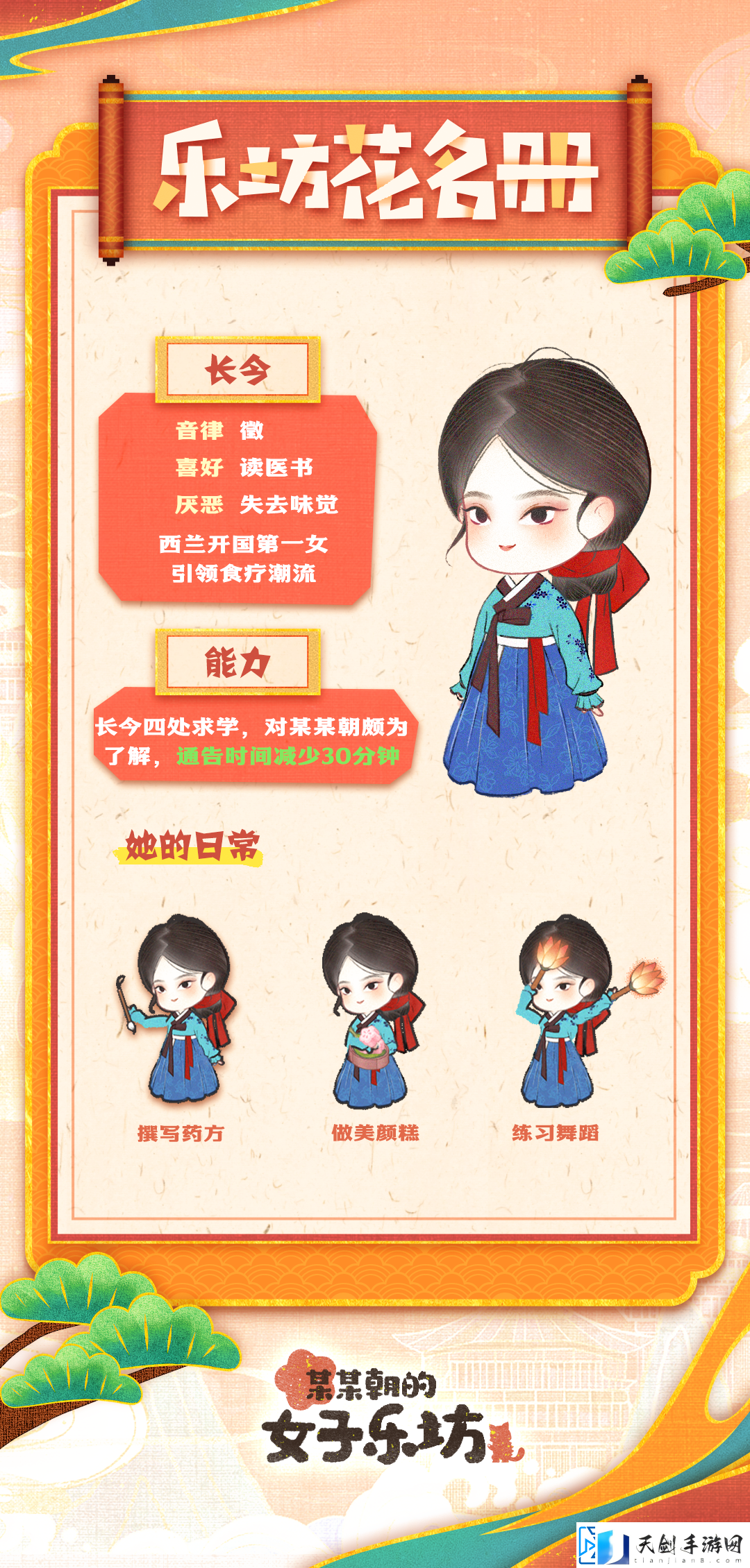 某某朝的女子乐坊乐坊花名册长今分享