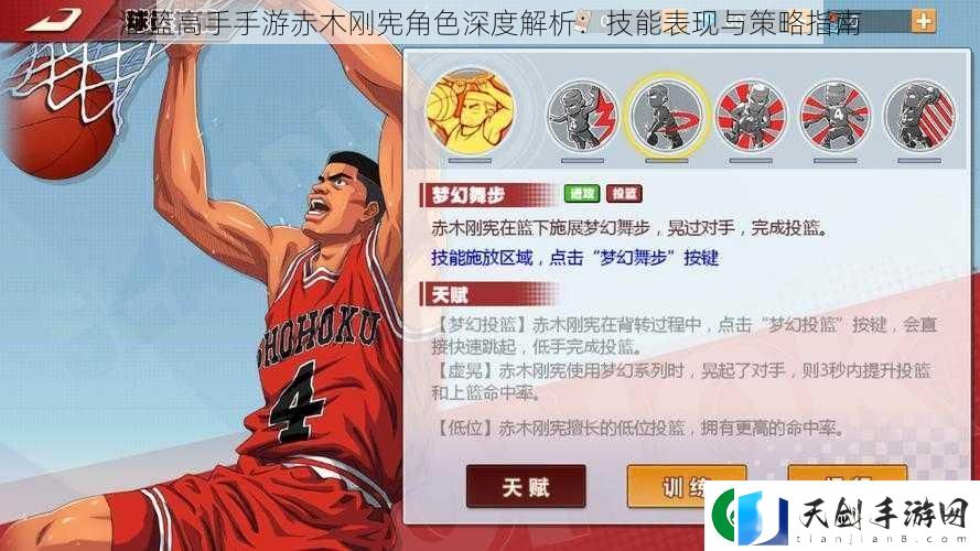 灌篮高手手游赤木刚宪角色深度解析：技能表现与策略指南