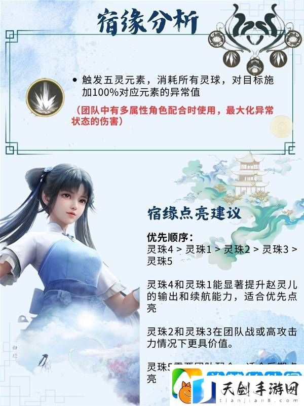 仙剑世界手游灵儿技能搭配