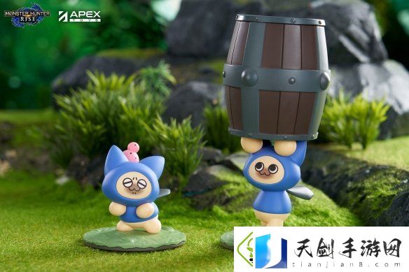怪猎崛起“呆猫”盒蛋手办