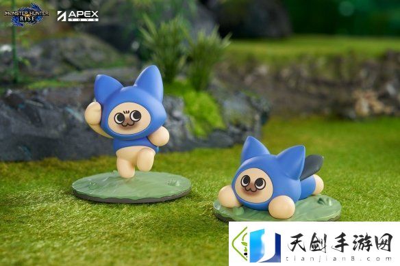 怪猎崛起“呆猫”盒蛋手办